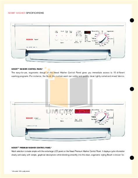 bosch nexxt premium washer pdf manual